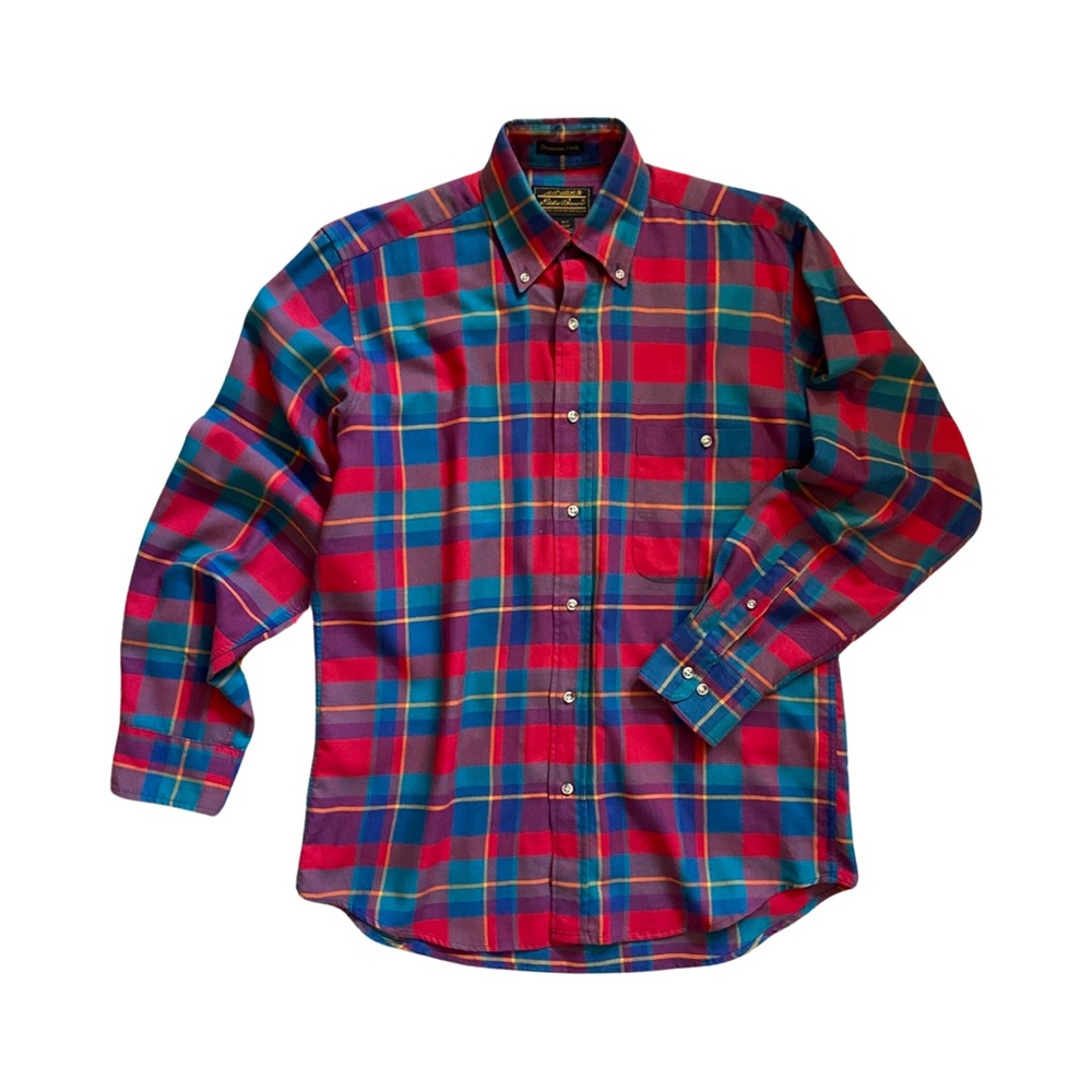 Vintage Eddie Bauer | Vintage Oversized Plaid Timmeron Cloth Button Down